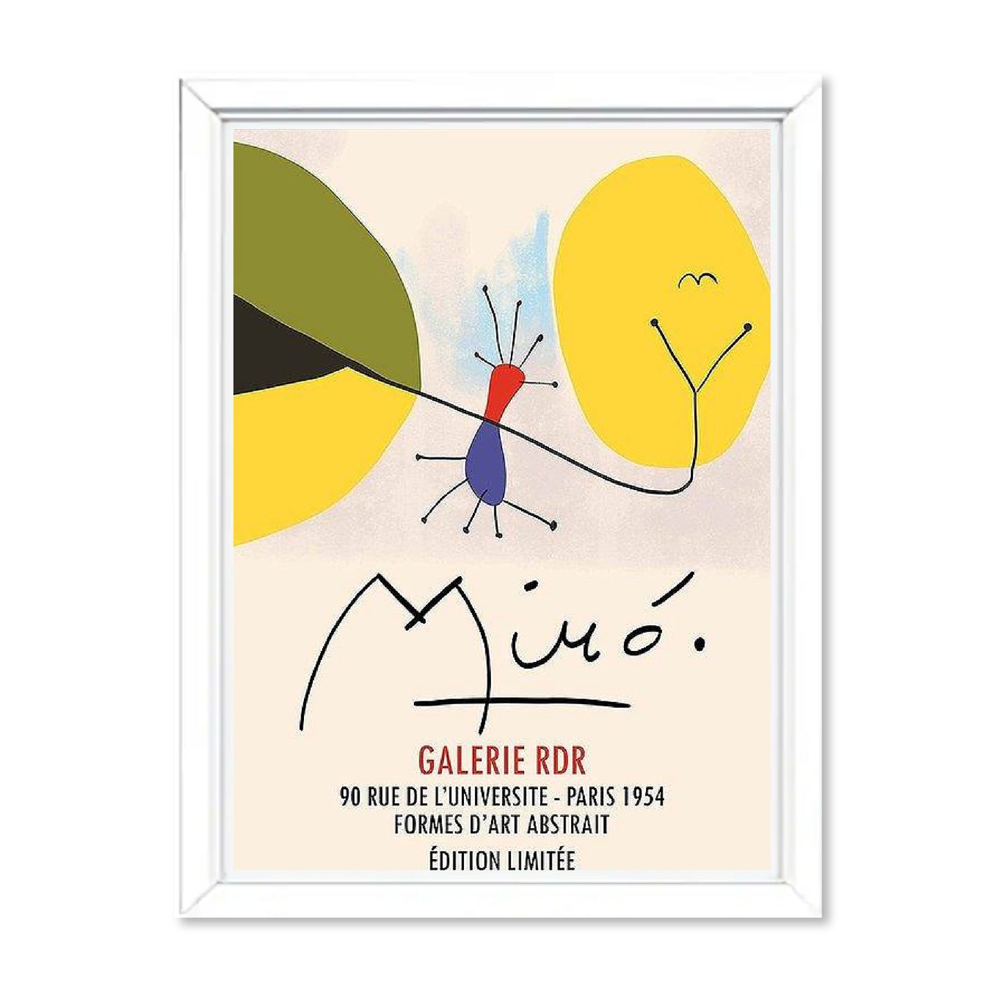 【 展示品】A4アートパネル 絵画 壁 絵 抽象画シリーズ ジョアンミロ ジョアン・ミロ デザインNO-4