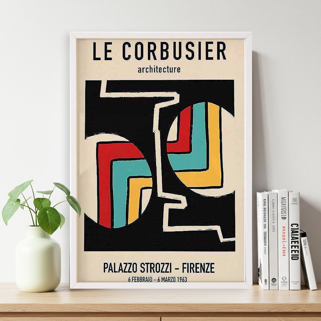 Typography art panel with frame