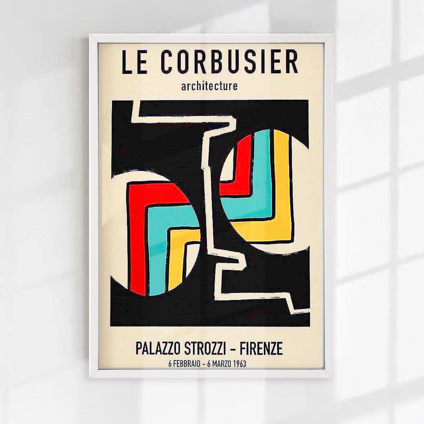 Typography art panel with frame