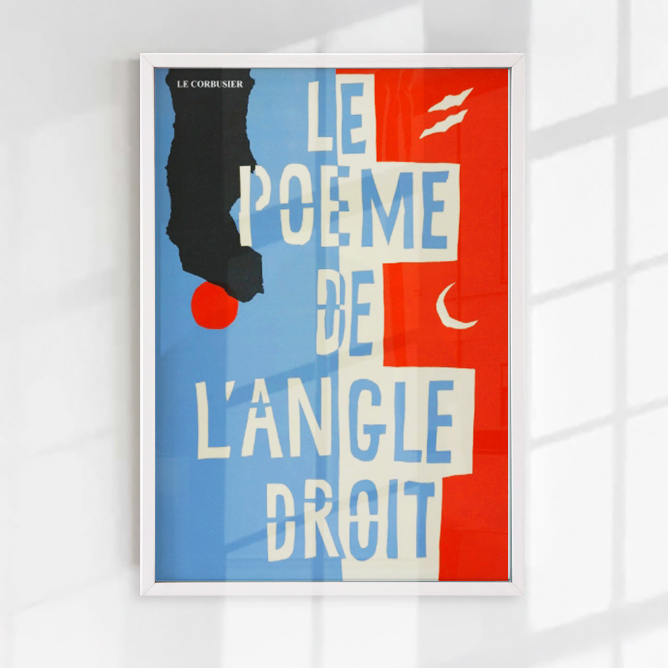 Typography art panel with frame