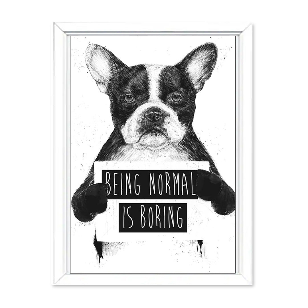 Typography art panel with frame