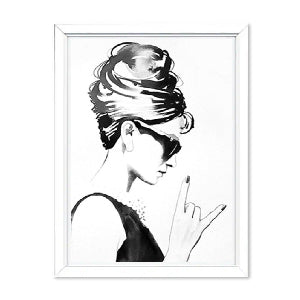 [Exhibit] A4 art panel art frame poster Audrey Hepburn monochrome photo series design
