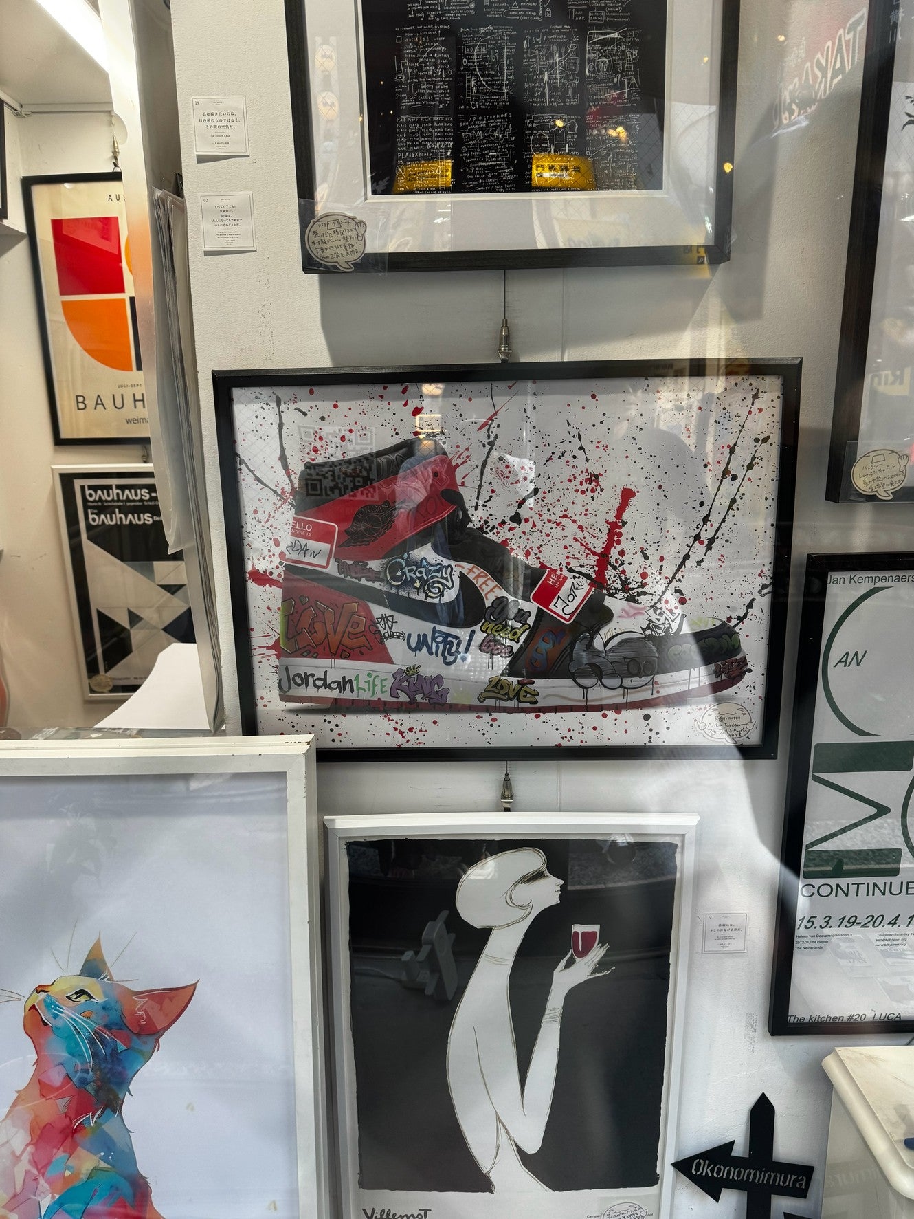 Typography art panel with frame